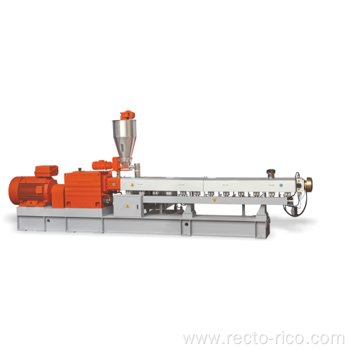 Plastic co-rotating twin screw extruder